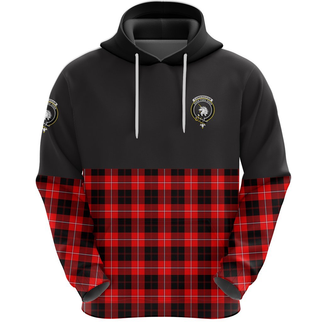Cunningham Modern Clan Half Of Tartan Hoodie