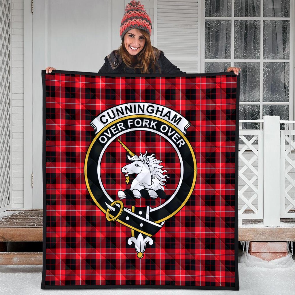 Cunningham Modern Tartan Crest Quilt