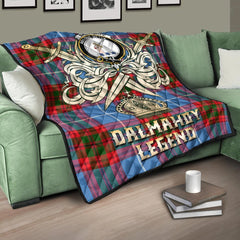 Dalmahoy Tartan Crest Legend Gold Royal Premium Quilt