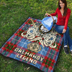 Dalmahoy Tartan Crest Legend Gold Royal Premium Quilt