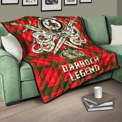 Darroch Tartan Crest Legend Gold Royal Premium Quilt