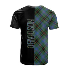 Davidson Ancient Tartan T-Shirt Half of Me - Cross Style