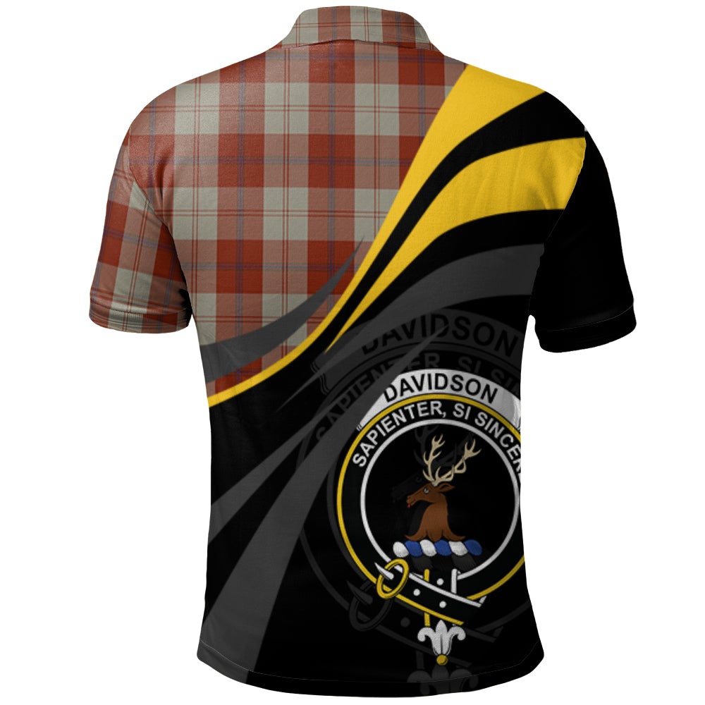 Davidson Dress Dancers Tartan Polo Shirt - Royal Coat Of Arms Style