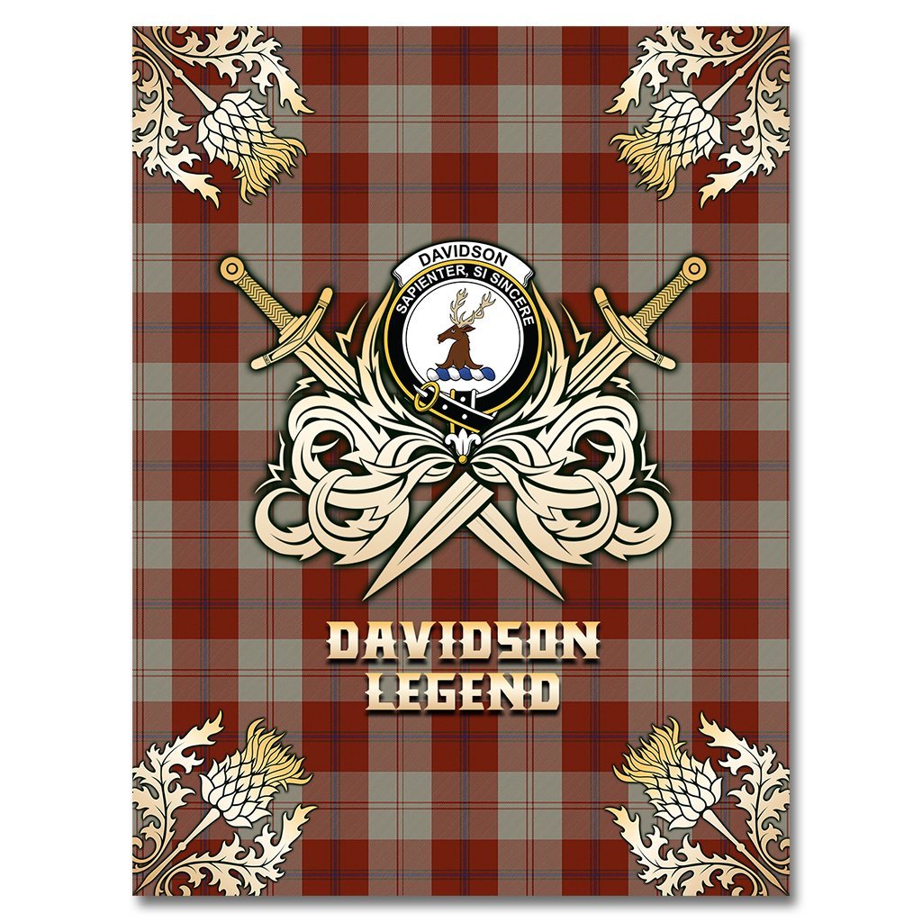 Davidson Dress Dancers Tartan Gold Courage Symbol Blanket
