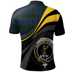 Davidson Modern Tartan Polo Shirt - Royal Coat Of Arms Style