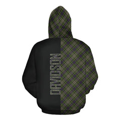 Davidson Tulloch Dress Tartan Hoodie Half of Me - Cross Style