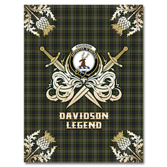 Davidson Tulloch Dress Tartan Gold Courage Symbol Blanket