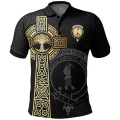 Dennistoun Clan Unisex Polo Shirt - Celtic Tree Of Life