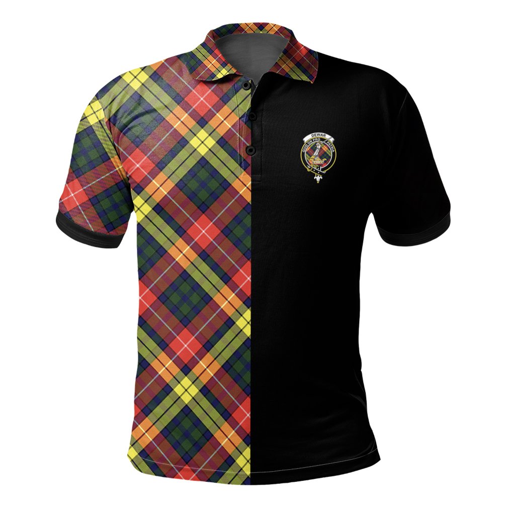 Dewar Tartan Polo Shirt Half of Me - Cross Style