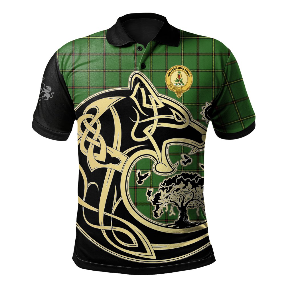 Don Tartan Polo Shirt Viking Wolf