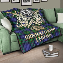 Donnachaidh Tartan Crest Legend Gold Royal Premium Quilt
