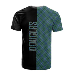 Douglas Ancient Tartan T-Shirt Half of Me - Cross Style