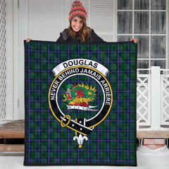 Douglas Green Tartan Crest Quilt
