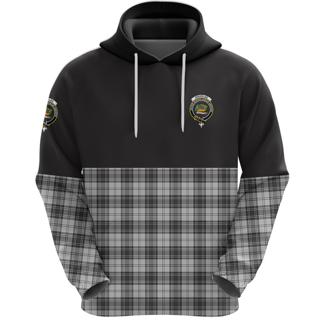 Douglas Grey Modern Clan Half Of Tartan Hoodie