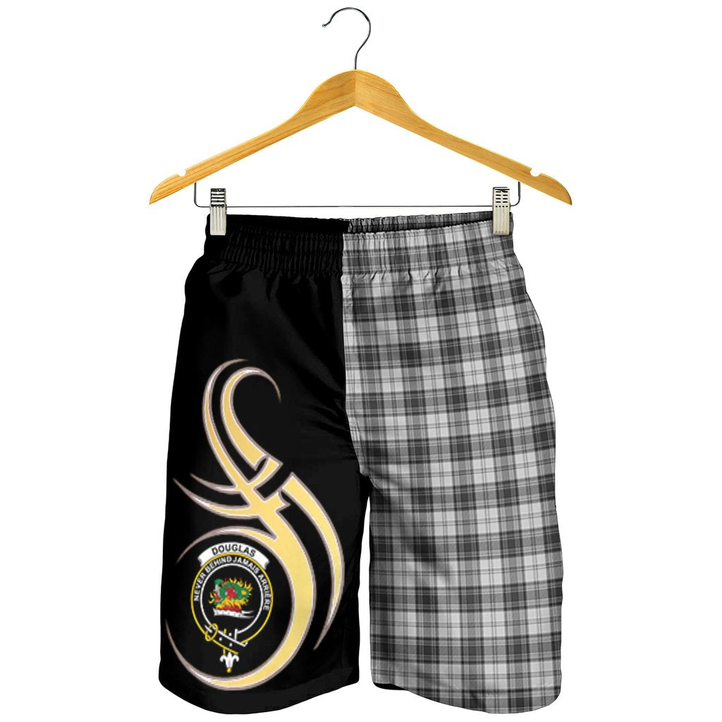 Douglas Grey Modern Tartan Crest Men's Short PM8