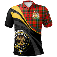 Drummond of Perth Tartan Polo Shirt - Royal Coat Of Arms Style