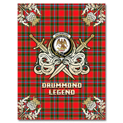 Drummond of Perth Tartan Gold Courage Symbol Blanket