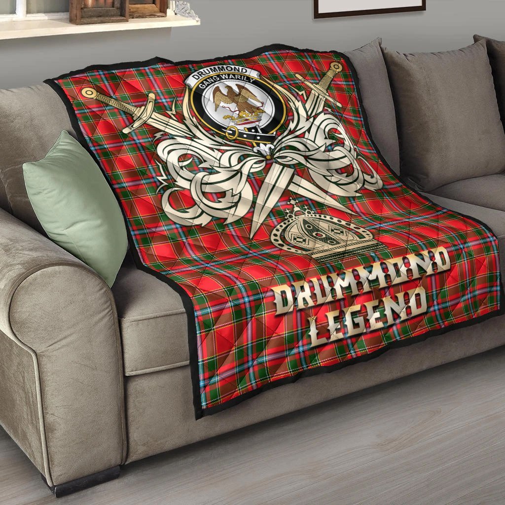 Drummond of Perth Tartan Crest Legend Gold Royal Premium Quilt