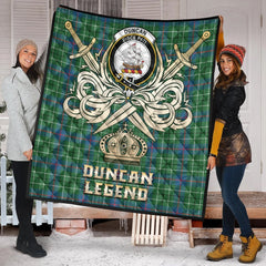 Duncan Ancient Tartan Crest Legend Gold Royal Premium Quilt