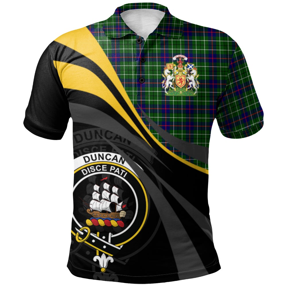Duncan Modern Tartan Polo Shirt - Royal Coat Of Arms Style