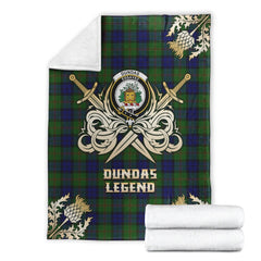 Dundas Modern Tartan Gold Courage Symbol Blanket