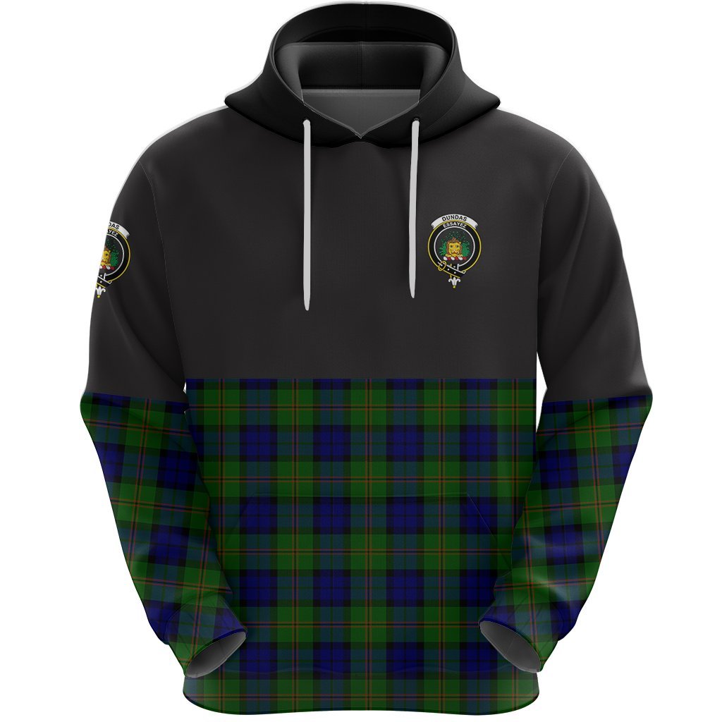 Dundas Modern Clan Half Of Tartan Hoodie