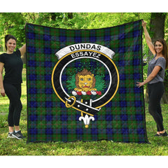 Dundas Modern Tartan Crest Quilt