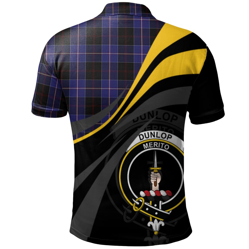 Dunlop Tartan Polo Shirt - Royal Coat Of Arms Style
