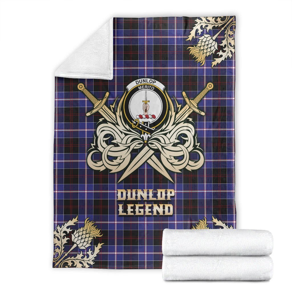 Dunlop Modern Tartan Gold Courage Symbol Blanket