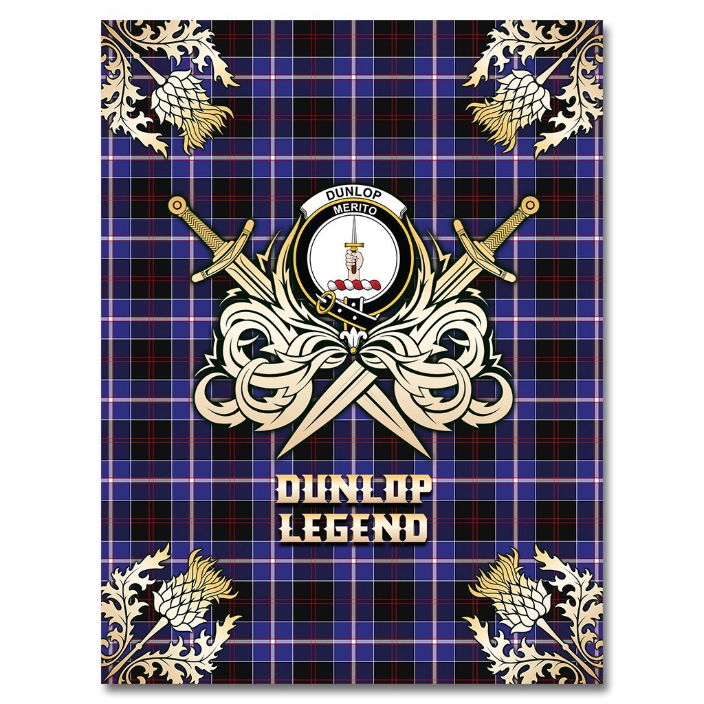Dunlop Modern Tartan Gold Courage Symbol Blanket