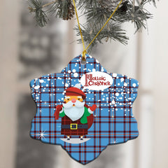 Elliot Ancient Tartan Christmas Ceramic Ornament - Santa Style