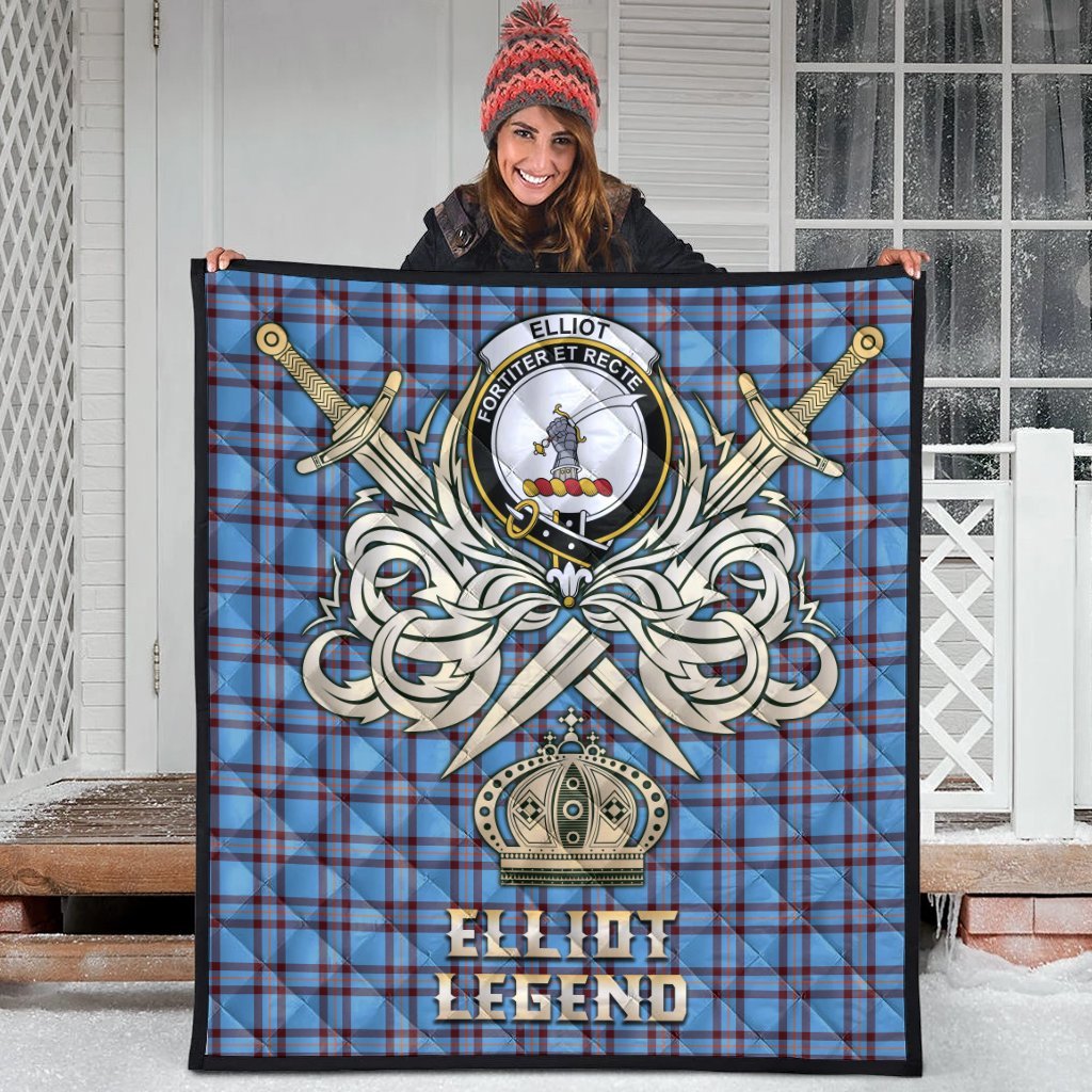 Elliot Ancient Tartan Crest Legend Gold Royal Premium Quilt