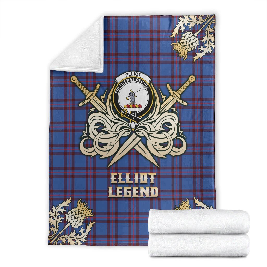 Elliot Modern Tartan Gold Courage Symbol Blanket