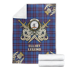 Elliot Modern Tartan Gold Courage Symbol Blanket