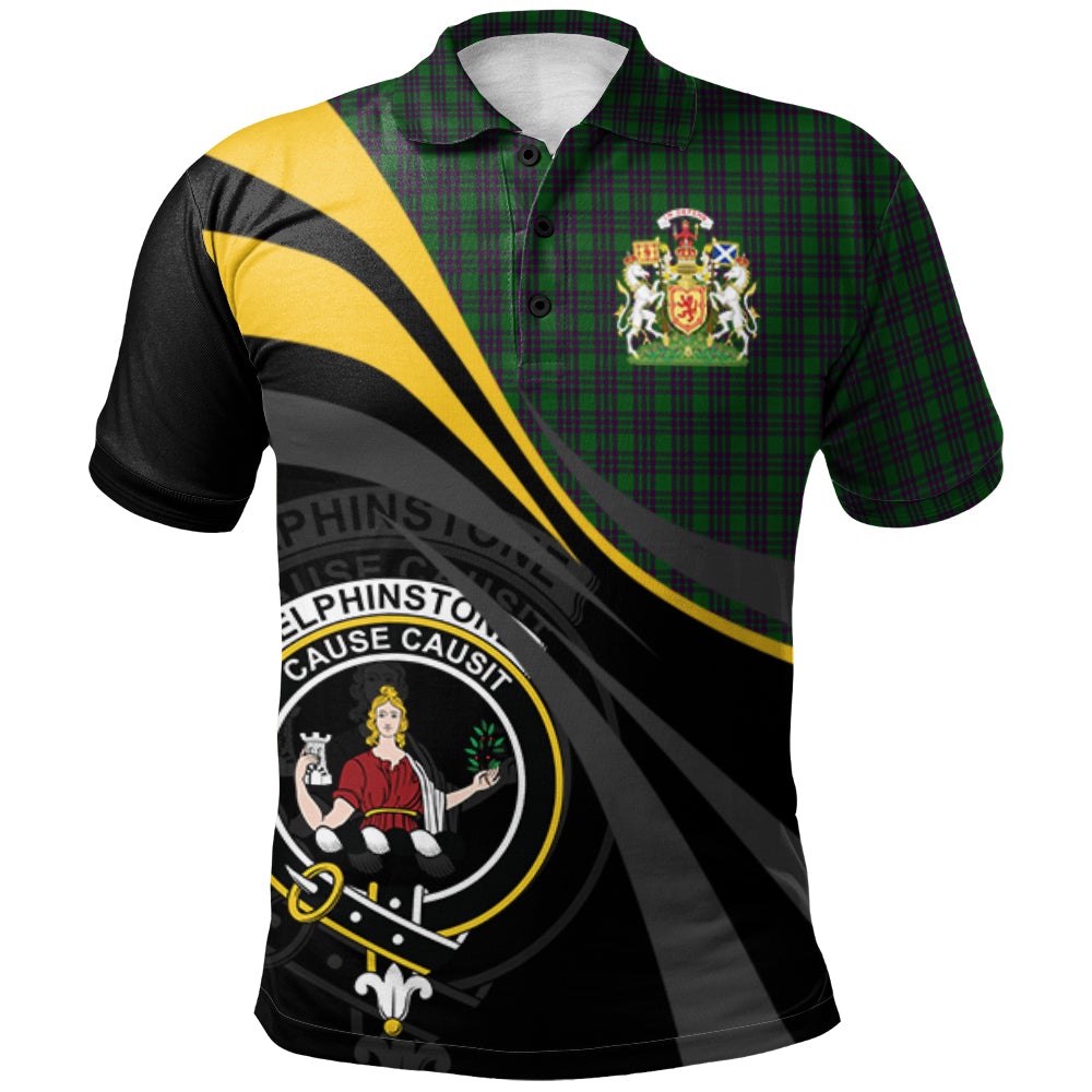 Elphinstone Tartan Polo Shirt - Royal Coat Of Arms Style