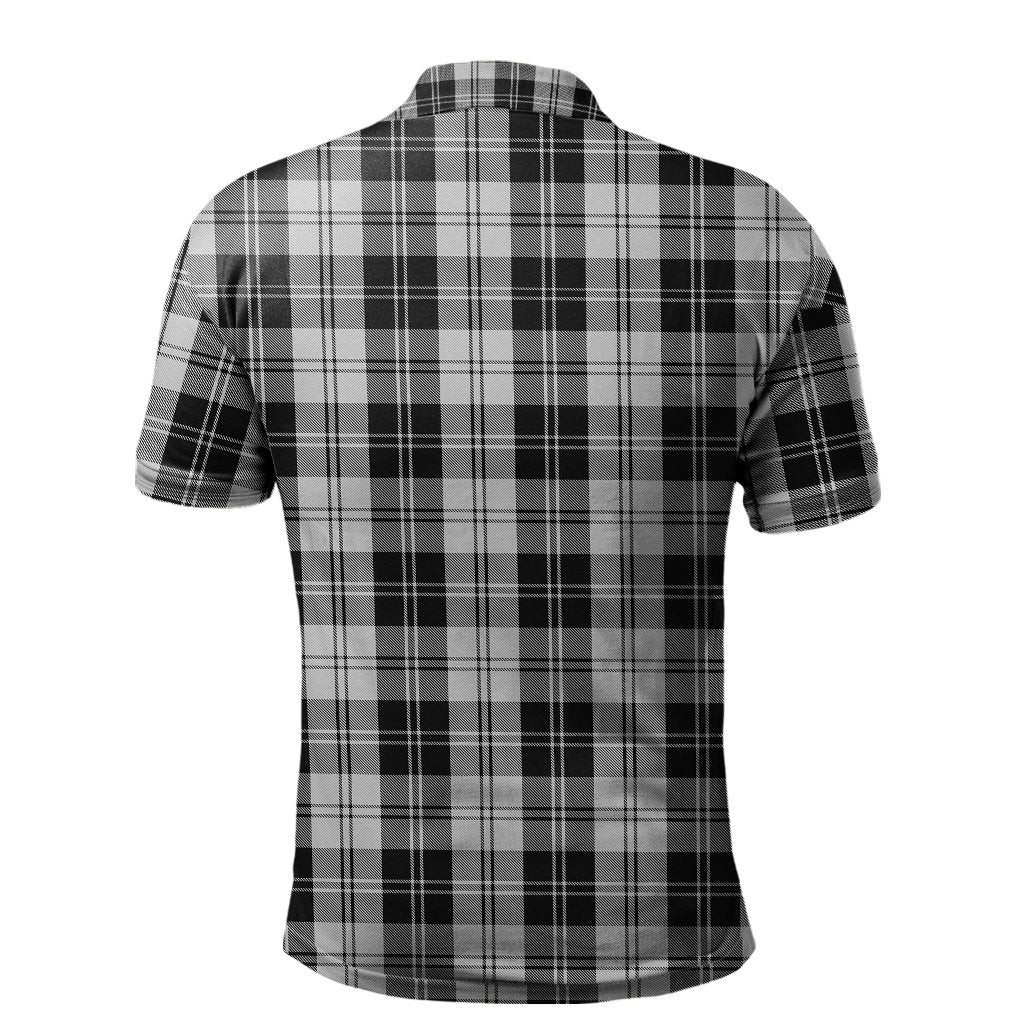 Erskine Black and White Tartan Polo Shirt