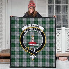Erskine Green Tartan Crest Quilt