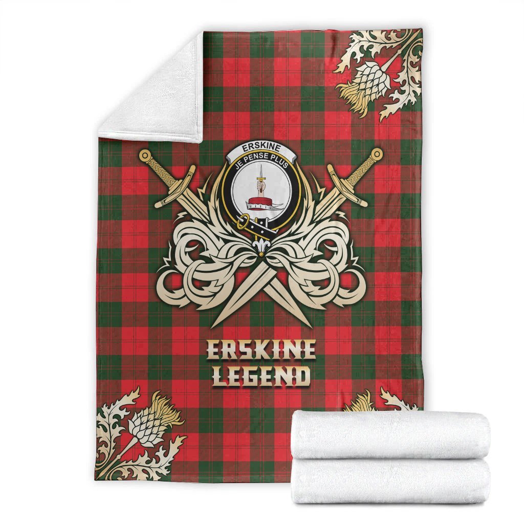 Erskine Modern Tartan Gold Courage Symbol Blanket
