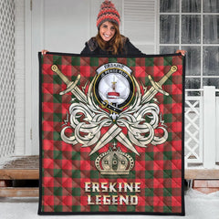 Erskine Modern Tartan Crest Legend Gold Royal Premium Quilt
