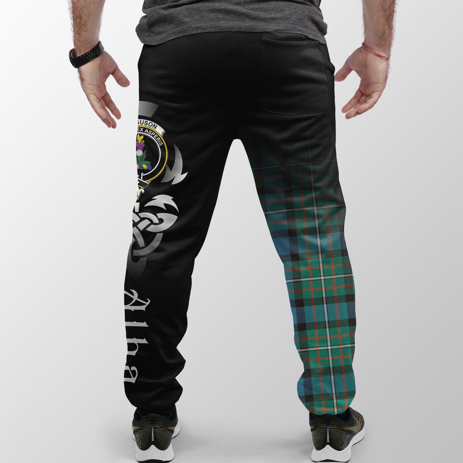 Ferguson Ancient Tartan Crest Jogger Sweatpants - Alba Celtic Style