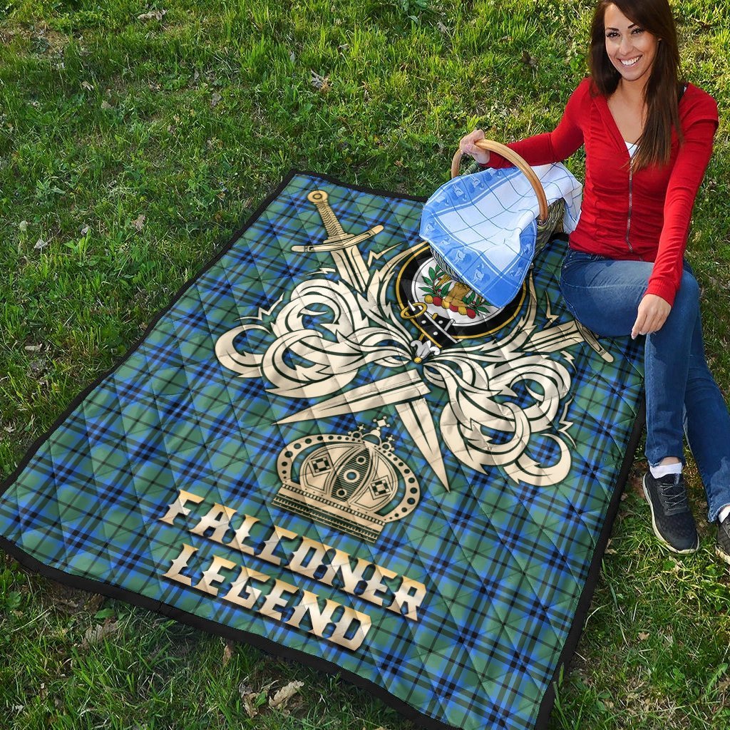 Falconer Tartan Crest Legend Gold Royal Premium Quilt