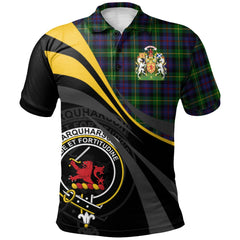 Farquharson Tartan Polo Shirt - Royal Coat Of Arms Style