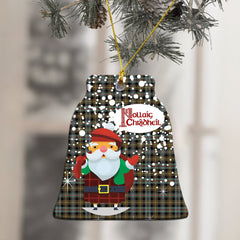 Farquharson Weathered Tartan Christmas Ceramic Ornament - Santa Style