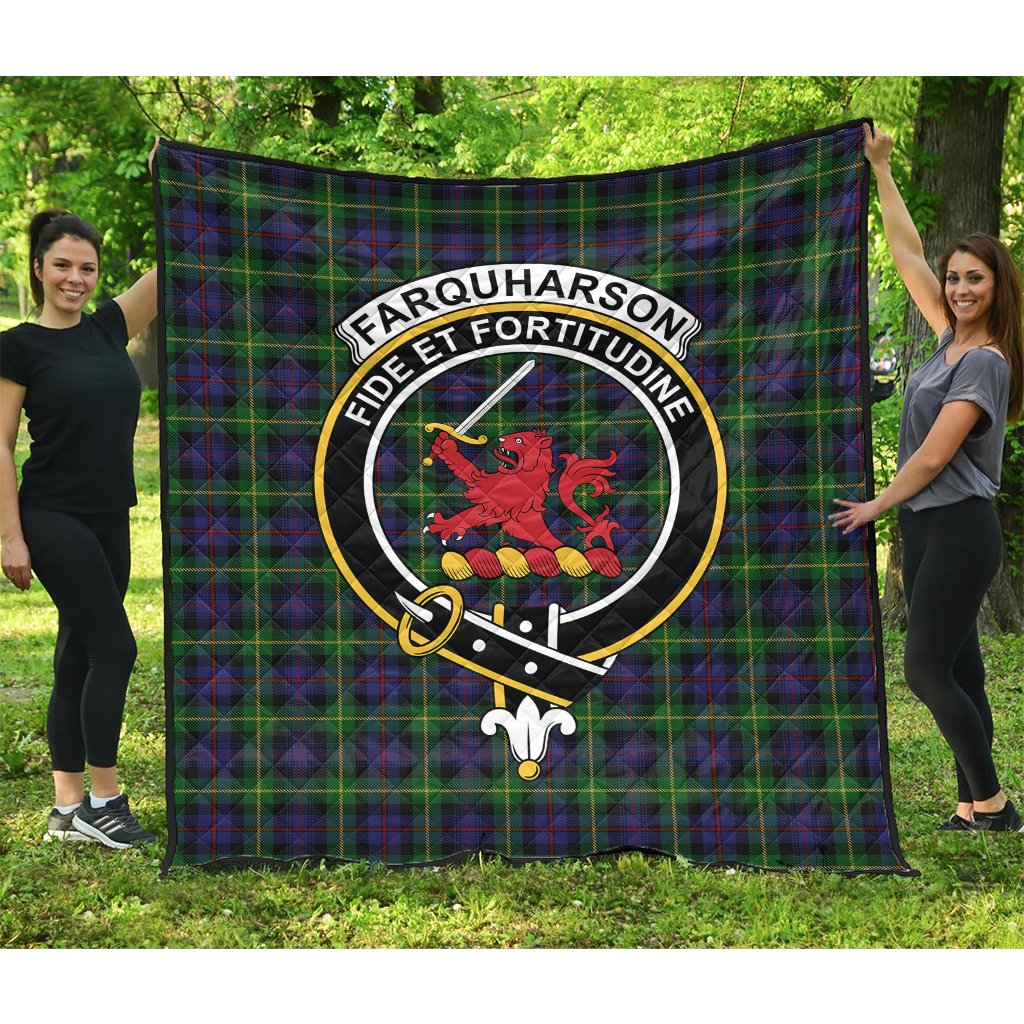 Farquharson Tartan Crest Quilt