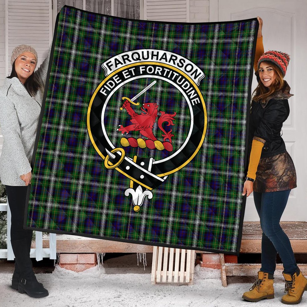 Farquharson Dress Tartan Crest Quilt