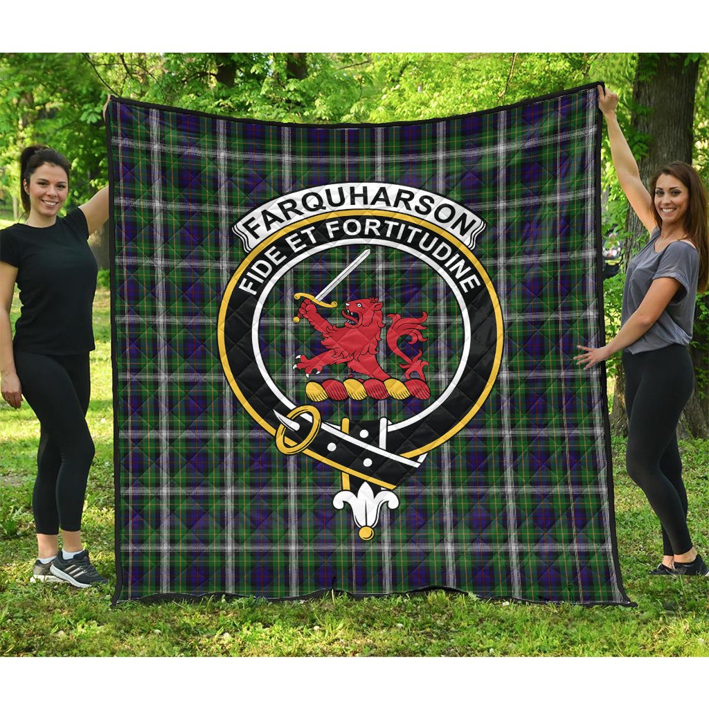 Farquharson Dress Tartan Crest Quilt