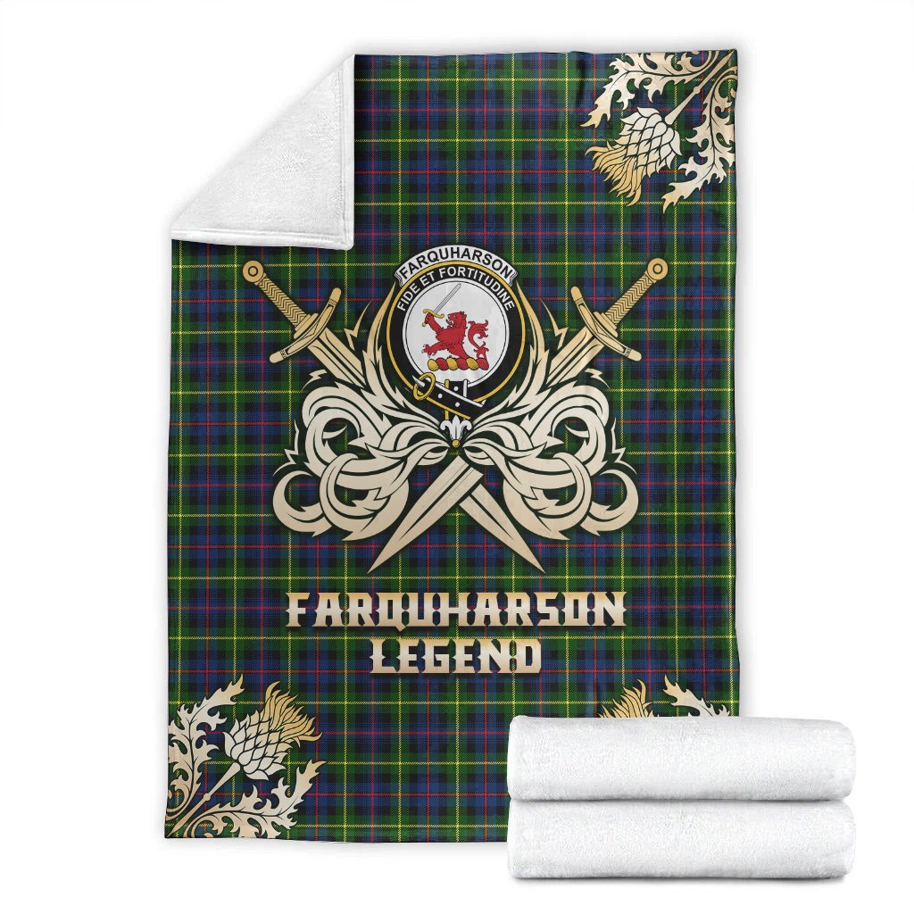 Farquharson Modern Tartan Gold Courage Symbol Blanket