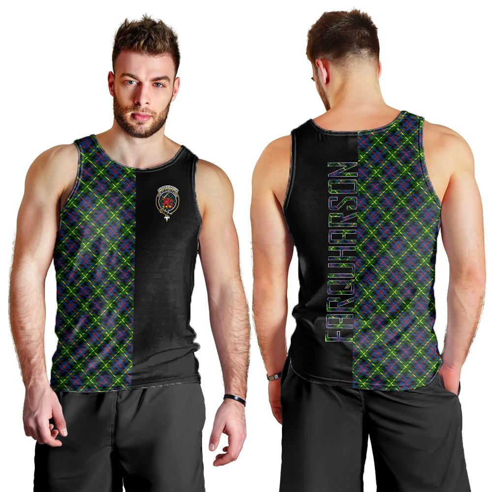 Farquharson Modern Tartan Crest Men's Tank Top - Cross Style