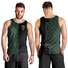 Farquharson Modern Tartan Crest Men's Tank Top - Cross Style