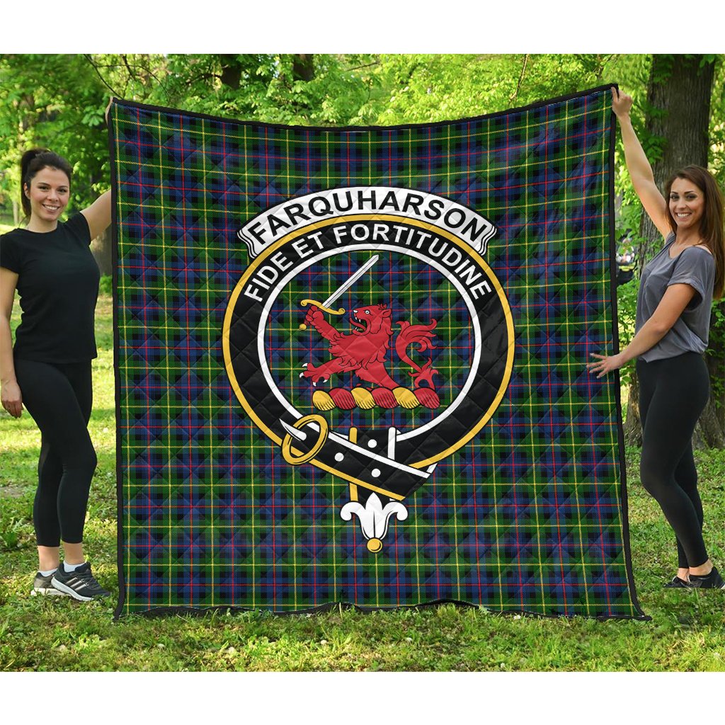 Farquharson Modern Tartan Crest Quilt